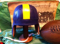 West Virginia leather Football helmet